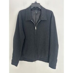Matinique Mens Textured Zip Up Jacket‎ Charcoal Grey Size USA 40 EUR 50 Coat
